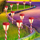 Dynaming 10Pack Solar Christmas Garden Lights, Outdoor Solar Powered Solar Candy Cane Pathway Markers, Waterproof & Auto On/Off Xmas Decorative Lights for Patio Yard Walkway Driveway Decor, Warm White by GreenHaven Gardens
