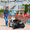 Costzon Ride on Car, 12V Licensed Ford Mustang Shelby GT500 Kids' Electric Vehicles w/Remote Control, USB Port, Radio, Music, Player, High Low Speed & Soft Start, Racing Kids Car for Toddler (Black) by TinyTreasures Baby Boutique