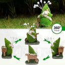 mopha Garden Gnomes Statues Outdoor Decor, Funny Solar Powered Fairy Firefly Lights Lawn Ornaments, Resin Figurines Outside Decoration Clearance Gardening Gift by GreenHaven Gardens