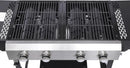 4-Burner Propane Gas BBQ Grill with SS Plancha, 38,200 BTU Output, Wire Enamel Cooking Grids, Foldable Side Table and Hanging Basket, Heavy-Duty Stainless Steel Grill by GreenHaven Gardens