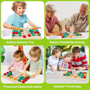 AugToy Montessori Color Matching Learning Toys Sliding Puzzle for Kids 3 4 5 6 7 Years Old Preschool Logic Game Brain Teasers Boys Girls 2 Players Educational Wooden Toddler Travel Toys Gifts by TinyTreasures Baby Boutique