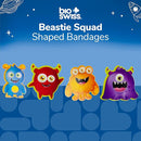 Bioswiss Bandages, Beastie Squad Shaped Self Adhesive Bandage, Latex Free Sterile Wound Care, Fun First Aid Kit Supplies for Kids and Adults, 24 Count by TinyTreasures Baby Boutique