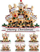 Personalized Christmas Ornaments 2025 Family of 2/3/4/5/6/7/8 Deer Christmas Ornaments Custom Name Customized Gifts for Xmas Tree,Family of 6 by TinyTreasures Baby Boutique