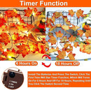 Timer & Thicker Leaves - 2 Pack Fall Garland with Lights Fall Hallowen Decorations Indoor Total 80 Leaves 40LED 13Ft Battery Operated Halloween Garland Thanksgiving Decor Home Indoor Outdoor Christmas by CozyNest Decor