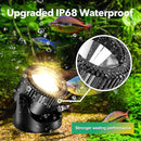 POPOSOAP Solar Pond Lights, 3-in-1 Warm White Underwater Pond Lights, IP68 Waterproof LED Landscape Spotlights for for Pond, Garden, Patio, Fountain, Pool, Waterfall Decoration(3 Head Lamp) by GreenHaven Gardens