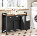 Lulive Laundry Hamper, Laundry Basket Organizer with 3 Pull-Out Removable Bags & Large Top Shelf, 3 × 12.5 Gal (142L) Freestanding Laundry Sorter 3 Sections for Laundry Room, Bathroom and Dorm by CozyNest Decor