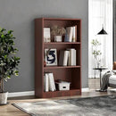 Bookshelf, Open Modern Bookshelf, 3 Shelf Bookcase with Freestanding Display Storage, Wooden Book Shelf for Bedroom, Living Room, Dinning Room, Office, Brown by CozyNest Decor
