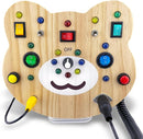 Toddler Montessori Busy Board - Wooden Educational Toy with Lights, Switches, and Buttons - Sensory Board - Preschool Motor Skills Learning Activities - Christmas & Birthday Gift by TinyTreasures Baby Boutique