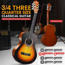 Pyle Beginner Acoustic Guitar Kit, 3/4 Junior Size All Wood Instrument for Kids, Adults, 36" Sunburst Teardrop Matte by TinyTreasures Baby Boutique