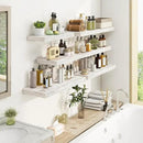 Fun Memories Deep Floating Shelves - 16" W x 9" D x 1.6" H Rustic Grey Wall Shelf - Wall Mounted Shelves for Storage - Wooden Shelves with Invisible Brackets for Living Room, Farmhouse - Set of 2 by CozyNest Decor