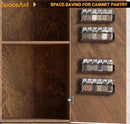 SpaceAid Spice Rack Organizer for Cabinet Door or Wall Mount (4 Pack) with 415 Spice Labels - Wood Hanging Seasoning Shelf for Cupboard Pantry or over the Stove by CozyNest Decor