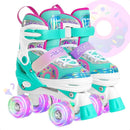 PAPAISON Adjustable Roller Skates for Girls Illuminating Wheels, Kids Toddler Rollerskates Ages 4-6 5-8 8-12 by TinyTreasures Baby Boutique
