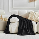 Longhui bedding Chunky Cotton Knit Throw Blanket for Couch, Sofa, Bed, or Chair, Decorative Breathable Fall Cable Knit Blanket 60 x 80 Inches, Large Black by CozyNest Decor