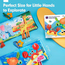 hahaland Baby Books 0-6 Months - 2 PCS Sensory Montessori Toys for Babies 0-6 Months with Crinkle Squeaky Sounds, Mirrors, Teethers - Soft Cloth Tummy Time Book Newborn Infant Toys by TinyTreasures Baby Boutique