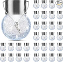 PARTPHONER 32 Pack Hanging Solar Lights Outdoor, Waterproof Solar Globe Lantern with Handle and Clip, Decorative Cracked Glass Ball Lights for Christmas Decor, Tree, Yard, Garden, Patio (Cold White) by GreenHaven Gardens
