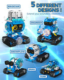 5 in 1 STEM Robot Building Toys for Boys Age 8-13, 494PCS Remote & App-Controlled Set Educational Coding Toy, Kids DIY Sound & Light Interactive Science Sets, Gift for Boys Girls 10-12 by TinyTreasures Baby Boutique