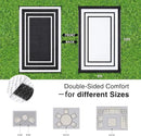 OLANLY Outdoor Rug 8x10 ft Waterproof, Reversible Outdoor Plastic Straw Rug, RV Mat, Indoor Outdoor Carpet Clearance for Patio, Camping, Balcony, Deck, Backyard, Black & White by GreenHaven Gardens