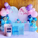 Pink and Blue Balloons 12 Inch Pastel Metallic Blue Baby Light Pink Chrome Latex Balloon Confetti Balloon for Kids Girls Hawaiian Summer Gender Reveal Wedding Birthday Baby Shower Party Decor by CozyNest Decor