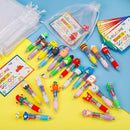 30 Set Cute Multicolor Pens in One 4-in-1 Fun Pens Bulk with 30 Gift Cards for Kindergarten Party Welcome Back To School Student Gift Bulk Office School Exchange Gifts by TinyTreasures Baby Boutique