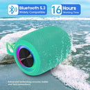 Portable Bluetooth Speaker, BT5.3 Wireless Speaker 20W Bass Diaphragms with Multi LED Light Dynamic Modes, IPX6 Waterproof 16H Playtime supports FM Mode, TF, USB for Home, Cycling, Outdoor, Beach by TinyTreasures Baby Boutique