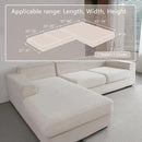 Couch Cushion Covers for Sectional Sofa, Stretch Soft Sofa Slipcovers Washable Wear-Resistant Universal Furniture Protector for Living Room(2 Seaters Covers+1 Chaise Cover, Ivory) by CozyNest Decor
