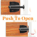 2 Pack Cabinet Magnetic Touch Latch, Push to Open Catches Magnet Push Release Latches Hardware for Kitchen Cabinet Drawer Cupboard Closet Door (Black) by TinyTreasures Baby Boutique