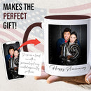Custom Mug Upload Your Picture Personalized Coffee Mug with Photo Text Name Customized Cup Unique Ideas Gifts for Men Women Mom Dad Girlfriend Boyfriend Friend Family (Dark Red, 11oz) by TinyTreasures Baby Boutique