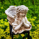 Praying Angel Bust Garden Statue Planters, Angel Wing Planters Pots Mini Vase for Patio, Lawn, Yard Art, Cemetery Grave Decoration, Resin Classical Antique, 8.26" H by GreenHaven Gardens