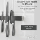 Premium Magnetic Knife Holder for Wall no Drilling – 16 Inch Stainless Steel Magnetic Knife Holder Self Adhesive - Kitchen Magnetic Knife Strip with Adhesive Sticker (Upgraded Adhesive Tape) by CozyNest Decor