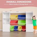Xilingol Kids Toy Storage Organizer W/8 Removable Toy Bins, 4-Tier Toy Organizers W/6 Storage Cubbies, Kid Bookshelf and Toy Storage for Playroom, Bedroom, Kids Room, Classroom by CozyNest Decor