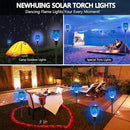 4PCs Halloween Solar Torch Lights Outdoor, 43in 96 LED, Waterproof Landscape Garden Pathway Light with Blue Vivid Dancing Flickering Flames, Auto On/Off Dusk to Dawn for Halloween Lights Decoration by GreenHaven Gardens