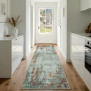 Runner Rug for Hallways Kitchen 2'6"x8' Washable, Non Slip Carpet 8ft Area Rugs Entryway Rubber Backed 8 Feet Neutral Abstract Modern Low Pile Indoor Red Brown by TinyTreasures Baby Boutique