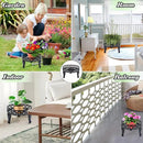 2 Pack Black Plant Stand, Anti-Rust Planter Stands for Indoor Plants, Metal Plant Stands Outdoor, Round Plant Shelf Flower Pot Stand, Display Shelves Potted Plant Holders for Garden Patio by GreenHaven Gardens
