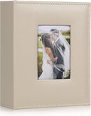 RECUTMS 4x6 Wedding Photo Album - Premium Leather Cover Couple Anniversary Family Baby School Graduation Photo Book (Beige) by TinyTreasures Baby Boutique