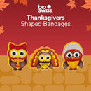 BioSwiss Bandages, Thanksgiving Shaped Self Adhesive Bandage, Latex Free Sterile Wound Care, Fun First Aid Kit Supplies for Kids and Adults, 24 Count by TinyTreasures Baby Boutique