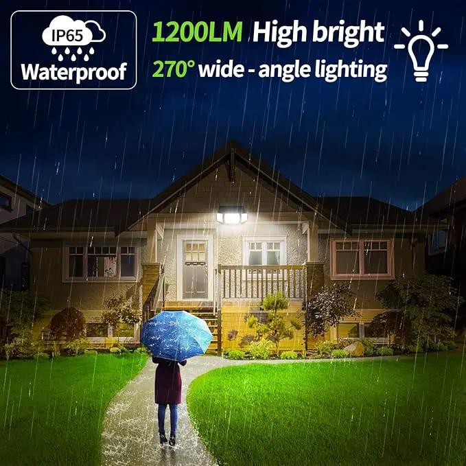 intelamp Solar Outdoor Lights,6000mAh Motion Sensor with Dual Sensors,Waterproof Solar Flood Lights 270°Wide Angle for Outside with 3 Modes, photo 2 of 9