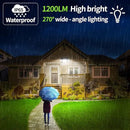 intelamp Solar Outdoor Lights,6000mAh Motion Sensor with Dual Sensors,Waterproof Solar Flood Lights 270°Wide Angle for Outside with 3 Modes by GreenHaven Gardens