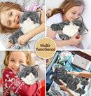 Gray Tabby Cat Stuffed Animals, Microwavable Stuffed Animal Adorable Fluffy Cat Plush for Warmth & Comfort, Heatable & Coolable Lavender Scent Cat Toys, Cute Soft Plushies Cat Gifts for Kids & Adults by TinyTreasures Baby Boutique