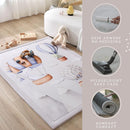 Stylish Coral Baby Play Mat for Floor 47" x 67" Dinosaur Balloons – Soft 1" Thick High-Density Memory Foam Nursery Rug,Kids Rug with Non-Slip Backing for Crawling & Playing, Playroom Rug, Kids Carpet by TinyTreasures Baby Boutique
