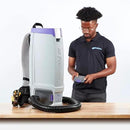 ProTeam GoFit 10 Commercial Backpack Vacuum with 107676 Blower Doors, 1.5 Inch Blower Tool and Hard Surface Tool w/Nylon & Horse Hair Blend Brush Tool Kit, Corded, 107800 + 107676, MegaVac Replacement by CozyNest Decor