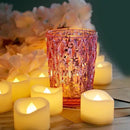 CANDLE CHOICE Battery Operated Flameless Tea Lights White Flickering LED Electric Fake Votive Tealight Candles Halloween Pumpkin Wedding Christmas Decorations Table Centerpieces 48 Pack Batteries Incl by GreenHaven Gardens