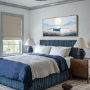 amatop Large Framed Wall Art Bedroom Living Room Decor Blue Boat Moonlight Coastal Seascape Picture Landscape Decorative Canvas Print Tranquil Night Ocean Lake Scene Artwork Nautical Wall Decor 48x24 by CozyNest Decor