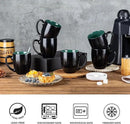 GBHOME 16oz Coffee Mugs Set of 6, Large Ceramic Coffee Mugs for Man, Woman, Dad, Mom, Modern Coffee Mugs Set with handle for Tea/Latte/Cappuccino/Milk/Cocoa. Dishwasher&Microwave Safe,Green by CozyNest Decor