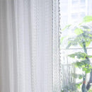 Sutuo Home White Boho Curtains Crochet Lace Semi-Sheer Bohemian Hollow Knitted Handmade Tassels, Rod Pocket Window Treatment Vintage Rustic Farmhouse Drapes for Glass Slide Door, 1 Panel 59" W x 90" L by CozyNest Decor