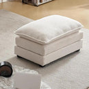 Karl home Modular Ottoman for Sectional Sofa, Teddy Fleece Comfy Upholstered Furniture for Living Room, Apartment, Studio, Office, (Ottoman, Teddy Beige) by CozyNest Decor