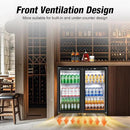 Beverage Refrigerator Under Counter, Back Bar Cooler with 2 Glass Door, Commercial Display Fridge 35.42 Inch Wide 7.4 Cu.Ft, Drink Fridge for Beer Soda Wine, Beverage Cooler for Kitchen Shop Bar by CozyNest Decor