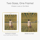 Homeforia 20x24 Picture Frame Gold, High End Metal 24x20 Frames for Wall, 20x24 Gold Frame Matted to 16x20 Print, 20 x 24 Poster Large Frame with Mat 16 by 20 Photo, Tempered Glass, Wall Kit, Set of 1 by CozyNest Decor