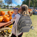 RUVALINO Diaper Bag Backpack, Multifunction Travel Baby Diaper Bag with Changing Pad, Insulated Bottle Holders & Pacifier Case, Large Capacity,Waterproof, Iron Gray by TinyTreasures Baby Boutique