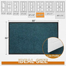 Mibao Front Door Mat, Dirt Trapper Welcome Mat for Outdoor Indoor, Non-Slip Waterproof Doormat, Durable Machine Washable Low Profile Entry Rug for Back Door Outside Patio Porch, 60" x 36", Blue by CozyNest Decor