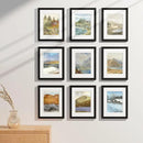 Vittanly 8.5x11 Picture Frames Set of 9, Shatter Resistant Plexiglass, Display 6x8 Pictures with Mat or 8.5x11 without Mat, Photo Frames for Wall or Tabletop, Engineered Wood, Black by CozyNest Decor
